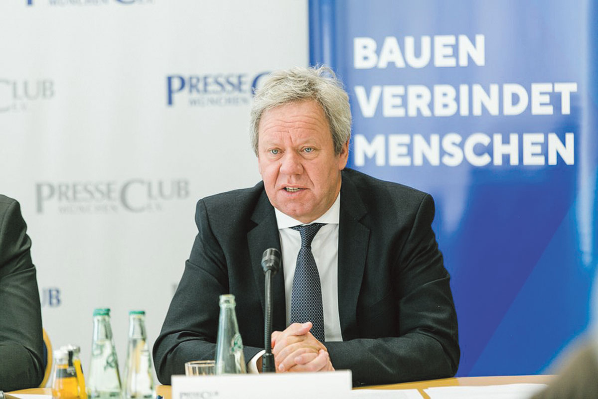 Josef Geiger, Präsident der Bauindustrie Bayern, stimmt auf schlechtere Zeiten ein.(Foto: Bauwirtschaft Bayern)
